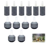 THXFUNAREA Lot de 12 Pierres à air d'aquarium, Pierre à oxygène pour étangs, Diffuseur d'oxygène à Bulles pour Aquarium,Aquarium Air Stone,Barboteur pour Aquariums,Diffuseur Air Aquarium
