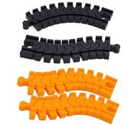 THXFUNAREA Lot de 4 rails flexibles colorés pour accessoires de chemin de fer Brio, kit d'extension pour chemin de fer en bois(Jaune et noir)