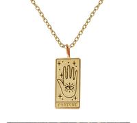 THXFUNAREA Pendentif "Fortune" en Alliage Métallique, Bijou Tarot Élégant pour Collier, Accessoire de Voyance Raffiné pour les Pratiquants de Cartomancie et les Passionnés d'Ésotérisme