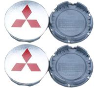 THXGFW 4 pièces Auto Cache Moyeux pour Mitsubishi eK X 2019-2024 60MM,Poussière Roue Centre de Jante Capuchons Accessoires de Voiture étanche et Antirouille,A