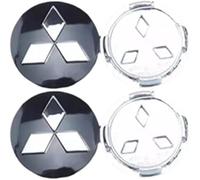 THXGFW 4 pièces Auto Cache Moyeux pour Mitsubishi L200 Single Cab 2019-2024 58MM,Poussière Roue Centre de Jante Capuchons Accessoires de Voiture étanche et Antirouille,C