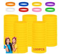 Thxiy 100pcs Bracelet en caoutchouc en silicone
