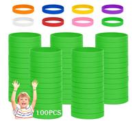 Thxiy 100pcs Bracelet en caoutchouc en silicone