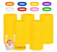 Thxiy 100pcs Bracelet en caoutchouc en silicone