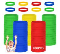 Thxiy 100pcs Bracelet en caoutchouc en silicone