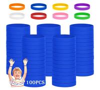 Thxiy 100pcs Bracelet en caoutchouc en silicone