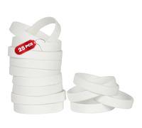 THXIY 25 Pièces Bracelet en Silicone, 8'' Orange Bracelet élastique en Caoutchouc,Universel Bracelet en Silicone Vierges pour Femme Homme Adolescent Fête pour Adultes