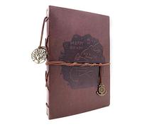 ThxMadam Cuir Scrapbooking Photo Album Anniversaire Livre d'or avec 30 Recharge Pages Noires + 30 Recharge Papier Kraft Cadeau pour Anniversaire pour Épouse Mère Fille Amie,Happy Birthday