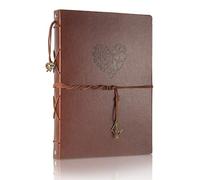 ThxMadam Scrapbook Album Photo en Cuir Livre d'or de Mariage Mémoire Bricolage avec 60 Pages Noires Cadeau pour Saint-Valentin Anniversaire Noël Voyage Mariage pour Épouse Mère Fille Petite Amie