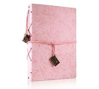 ThxMadam Scrapbook Album Photo en Cuir Livre d'or de Mariage Mémoire Bricolage avec 60 Pages Noires Cadeau pour Saint-Valentin Anniversaire Noël Voyage Mariage pour Épouse Mère Fille Petite Amie