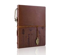 ThxMadam Scrapbook Album Photo en Cuir Livre d'or de Mariage Mémoire Bricolage avec 60 Pages Noires Cadeau pour Saint-Valentin Anniversaire Noël Voyage Mariage pour Épouse Mère Fille Petite Amie