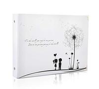 ThxMadam Scrapbook Album Photo Livre d'or de Mariage Souvenirs Bricolage Pages Noire Cadeau pour Saint-Valentin Anniversaire Noël Voyage Mariage pour Épouse Mère Fille Petite Amie,Pissenlit B