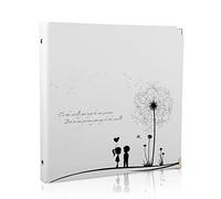 ThxMadam Scrapbook Album Photo Livre d'or de Mariage Souvenirs Bricolage Pages Noires Cadeau pour Saint-Valentin Anniversaire Noël Voyage Mariage pour Épouse Mère Fille Petite Amie,Pissenlit A