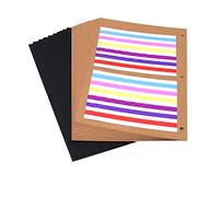ThxMadam Scrapbooking Papier 26x17.5CM, 10 Pcs Kraft +10 Noir Recharge Papier Livre Photo pour Scrapbook Album Photo Livre d'or Mémoire Notebook 10.82" x 8.07" (27.5 x 20.5CM) pour Album Grand
