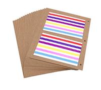 ThxMadam Scrapbooking Papier Kraft 26x17.5CM, 20 Feuilles de Recharge Kraft Papier Livre Photo pour Scrapbook Album Photo Livre d'or Mémoire Notebook 10.82" x 8.07" (27.5 x 20.5CM) pour Album Grand