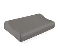 THXSILK Housse de Coussin en Latex à mémoire de Forme 19 Momme pour Contour - Hypoallergénique - Lavable (50 x 30 x 10/7 cm, Gris foncé)