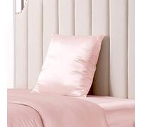 THXSILK Housse de coussin en soie de momme pour cheveux et peau,Taie d'oreiller en soie de mûrier,Hypoallergénique avec fermeture éclair cachée,Soie pure des deux côtés … (rose charmant, 65x65 cm)