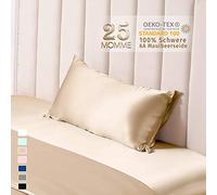 THXSILK Housse de oreiller 25 Momme en soie pour les cheveux et la peau - Housse de oreiller en soie de mûrier - Hypoallergénique avec fermeture éclair dissimulée - Pure soie des deux côtés