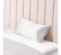 THXSILK Housse de oreiller en soie 25 Momme pour cheveux et peau - Housse de oreiller en soie de mûrier - Hypoallergénique avec fermeture éclair dissimulée - Soie pure des deux côtés... (Blanc