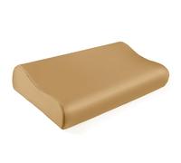 THXSILK Taie d'oreiller 100 % soie de mûrier 19 mommes pour oreiller contour cervical en mousse à mémoire de forme, lavable (or métallisé, 53,3 x 36,8 x 12,4 cm/10,7 cm)