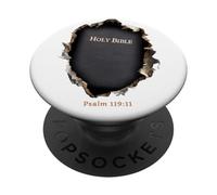 Thy Word Have I Hid in Mine Heart - Psalm 119:11 Bible Faith PopSockets PopGrip Adhésif