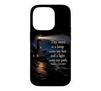 Thy Word is a Lamp Unto My Feet - Psalm 119:10 Faith Verse Coque pour iPhone 14 Pro