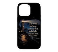 Thy Word is a Lamp Unto My Feet - Psalm 119:10 Faith Verse Coque pour iPhone 14 Pro Max