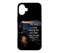 Thy Word is a Lamp Unto My Feet - Psalm 119:10 Faith Verse Coque pour iPhone 16 Plus