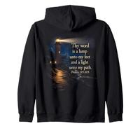 Thy Word is a Lamp Unto My Feet - Psalm 119:10 Faith Verse Sweat à Capuche