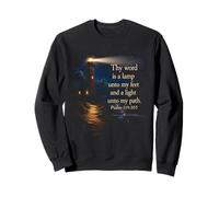 Thy Word is a Lamp Unto My Feet - Psalm 119:10 Faith Verse Sweatshirt