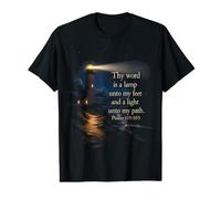 Thy Word is a Lamp Unto My Feet - Psalm 119:10 Faith Verse T-Shirt Graphique avec Valeur