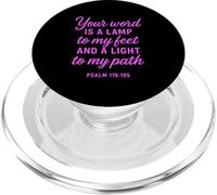 Thy Word is A Lamp Unto My Feet Psaums 119:105 Faith Bible PopSockets PopGrip pour MagSafe