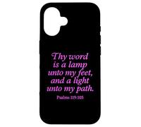 Thy Word is A Lamp Unto My Feet Psaums 119:105 Verset de Foi Coque pour iPhone 16