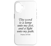 Thy Word is A Lamp Unto My Feet Psaums 119:105 Verset de Foi Coque pour iPhone 16 Plus
