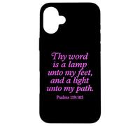 Thy Word is A Lamp Unto My Feet Psaums 119:105 Verset de Foi Coque pour iPhone 16 Plus
