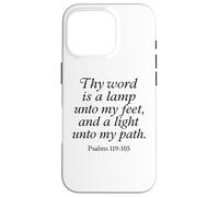 Thy Word is A Lamp Unto My Feet Psaums 119:105 Verset de Foi Coque pour iPhone 16 Pro
