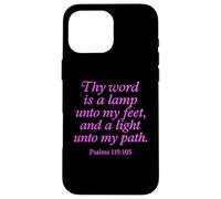 Thy Word is A Lamp Unto My Feet Psaums 119:105 Verset de Foi Coque pour iPhone 16 Pro Max