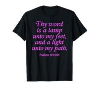 Thy Word is A Lamp Unto My Feet Psaums 119:105 Verset de Foi T-Shirt