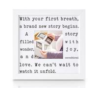 THYGIFTREE Cadeau de fête prénatale pour nouvelle maman, futurs parents | Cadre photo souvenir sentimental | Une nouvelle histoire de marque | Cadeau pour la première maman, annonce de grossesse