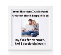THYGIFTREE Cadeau romantique amusant pour sa petite amie, épouse, de la part de votre petit ami, mari, anniversaire, Saint-Valentin, Noël, cadre photo souvenir « I Love You »