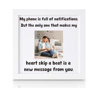 THYGIFTREE Cadeau romantique moderne pour sa petite amie, épouse, de la part de son mari, petit ami, relation longue distance, anniversaire, Saint-Valentin, cadre photo souvenir