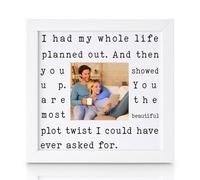 THYGIFTREE Cadeau romantique pour sa femme, petite amie, de la part de son mari, petit ami, anniversaire de mariage, Saint-Valentin, cadre photo souvenir unique « I Love You »