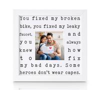 THYGIFTREE Cadeau sentimental amusant pour papa de la part de sa fille, papa, cadeau d'anniversaire, fête des pères, cadeau de Noël pour papa qui peut réparer n'importe quoi Cadre photo souvenir de