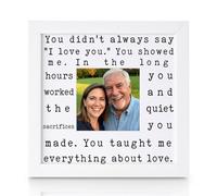 THYGIFTREE Cadeau sentimental pour papa de la part de sa fille - Cadre photo souvenir significatif - Cadeau d'anniversaire de la part de sa fille - Fête des pères - Cadeau de Noël pour papa qui ne