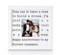 THYGIFTREE Cadre photo romantique pour femme, petite amie, de la part de son mari, pour elle, notre histoire ensemble, anniversaire, Saint-Valentin, Noël