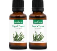 THYM À THYMOL (Thymus zygis) BIO - 30mL - Huile Essentielle de Qualité Premium - 100% Pure, Naturelle, garantie ChromaCert® - Chémotypée & Intégrale (Lot de 2)