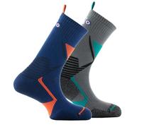 Thyo - Lot de 2 paires de Mi-chaussettes Trek Snap Hook & Dry - couleur - Gris bleu - Pointure - 44-46