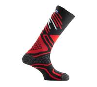 Thyo - Mi-chaussette Nordic Mérino spécial raquettes & ski de fond - couleur - Noir rouge - Pointure - 41-43