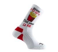 Thyo - Mi-chaussette run 'Quand t'es ch'ti, c'est pour la vie' - couleur - Blanc - Pointure - 38-40