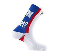 Thyo - Mi-chaussettes de running humoristique 'RUN OR RHUM ?' - couleur - Blanc - Pointure - 38-40